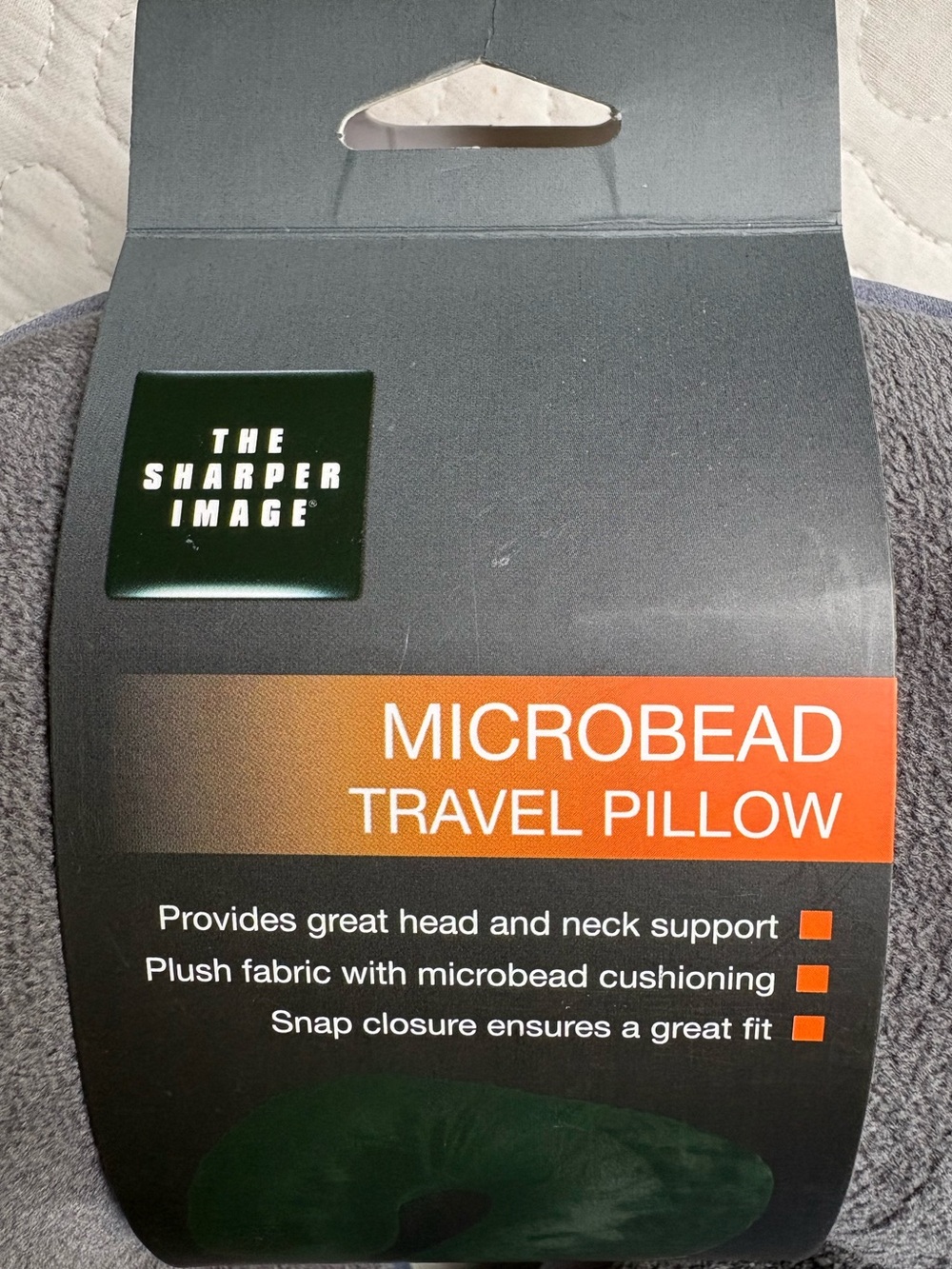 NWT The Sharper Image Microbead Travel Pillow